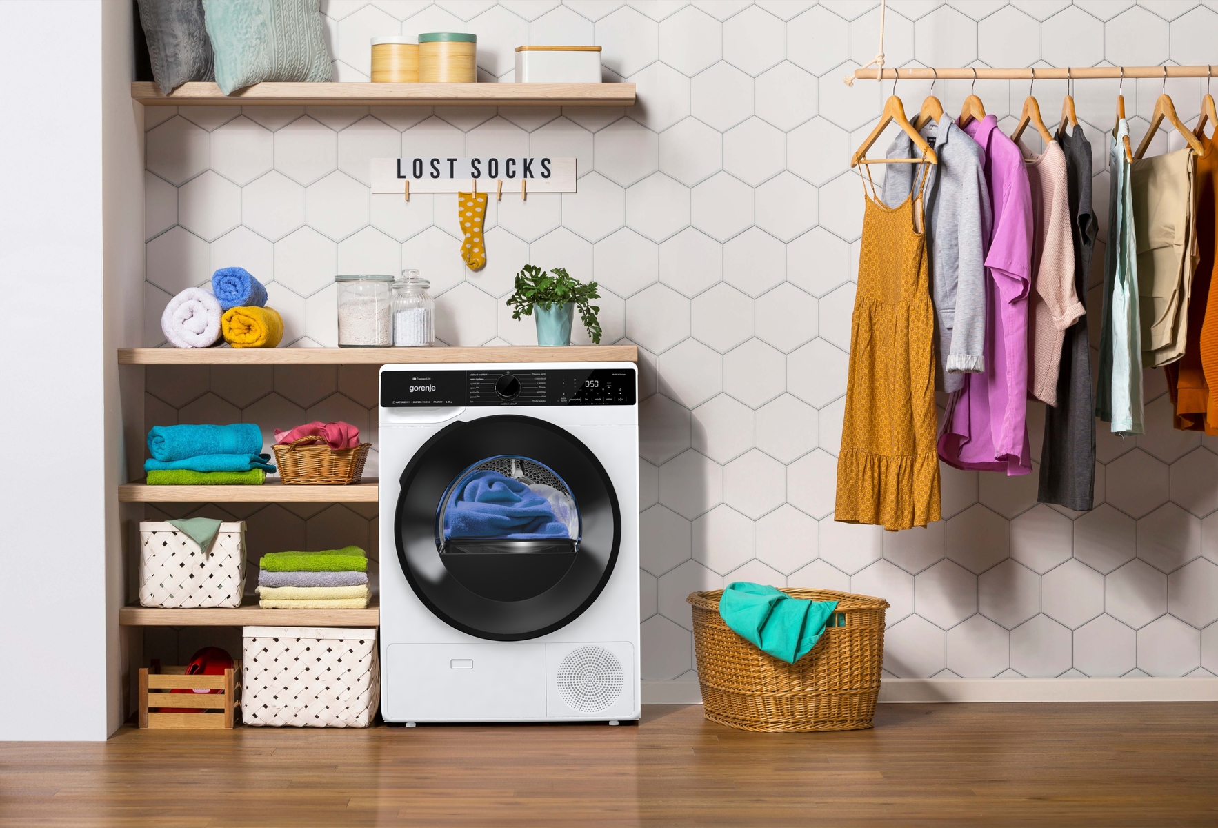 Bielizeň ako usušená vonku. V nových sušičkách Gorenje WaveActive