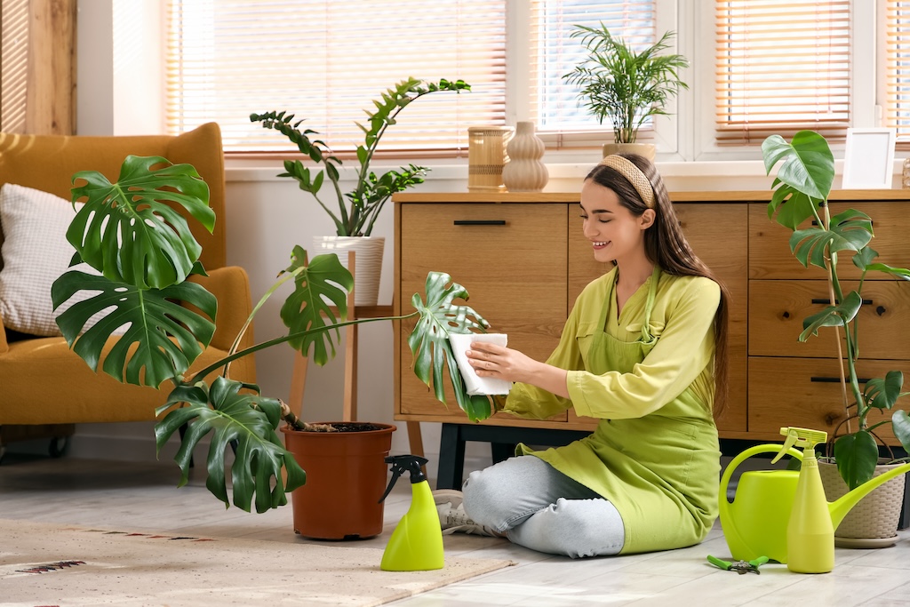 Čistenie izbových rastlín od prachu: Ako na to?